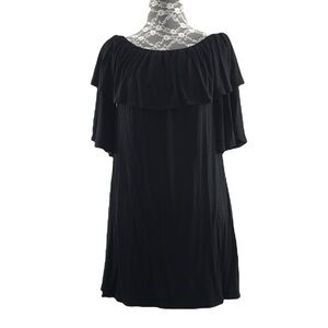 Rachel Pally‎ Black Blouson Mini Dress Womens Small Off The Shoulder